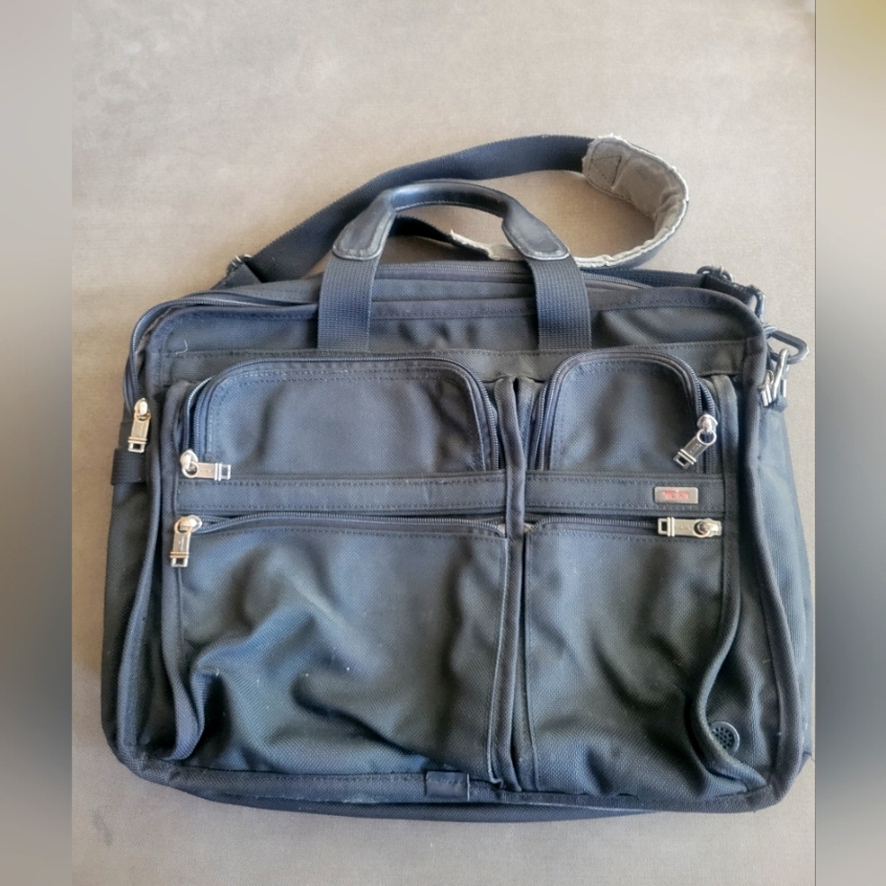 TUMI Compact Large Brief Black 17W X 12H X 6W